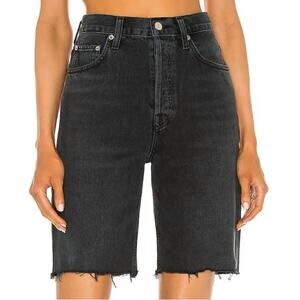 Agolde x Revolve 90s Pinch Waist Black Jean Shorts Nix Size 30 NWT